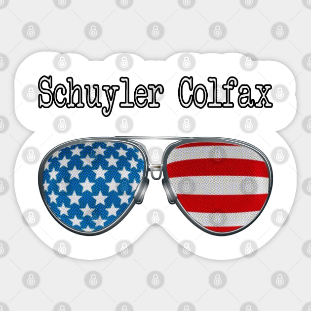 AMERICA PILOT GLASSES SCHUYLER COLFAX Sticker by SAMELVES